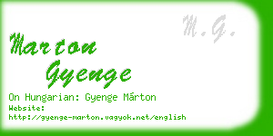 marton gyenge business card